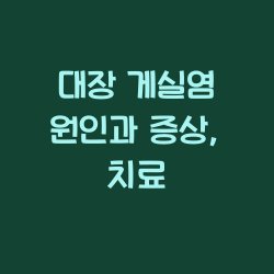 대장 게실염 원인과 증상, 치료 챕터1