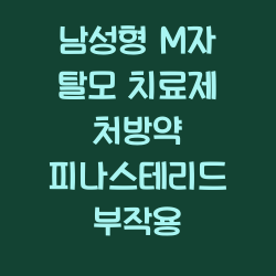남성형 M자 탈모 치료제 처방약 피나스테리드 부작용 챕터1