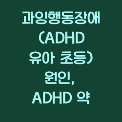과잉행동장애 (ADHD 유아 초등) 원인,  ADHD 약 챕터1
