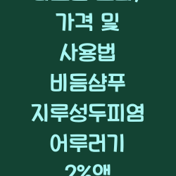 니조랄 효과, 가격 및 사용법 비듬샴푸 지루성두피염 어루러기 2%액 챕터1