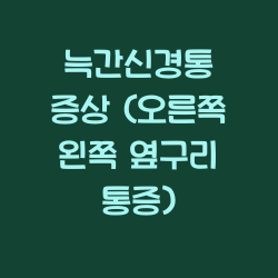 늑간신경통 증상 (오른쪽 왼쪽 옆구리 통증) 챕터1